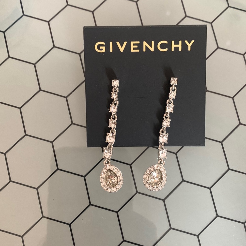 Givenchy long earrings with crystals